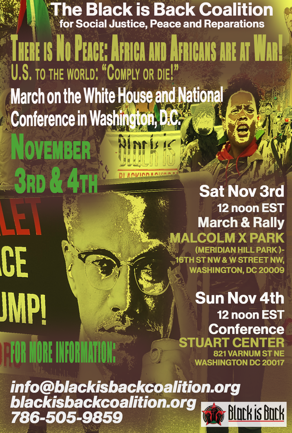 Read more about the article A CALL:   ​Join the November 3 march on the White House There is no peace: Africa and Africans are at War! U.S. to the World: “Comply or Die!”
