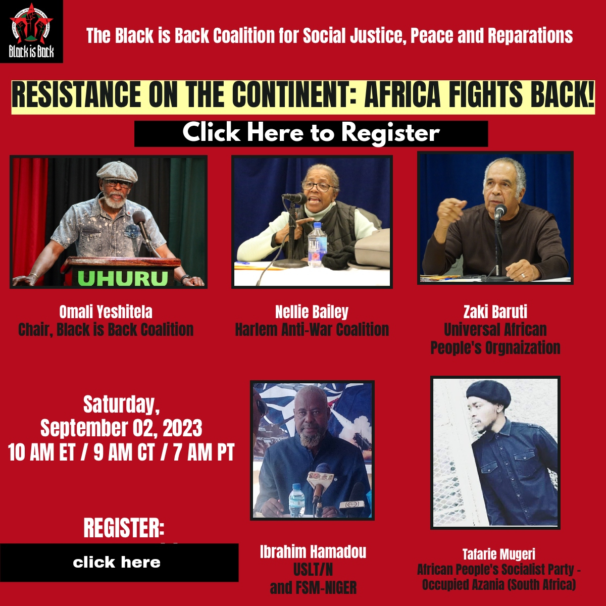RESISTANCE ON THE CONTINENT:   AFRICA FIGHTS BACK!