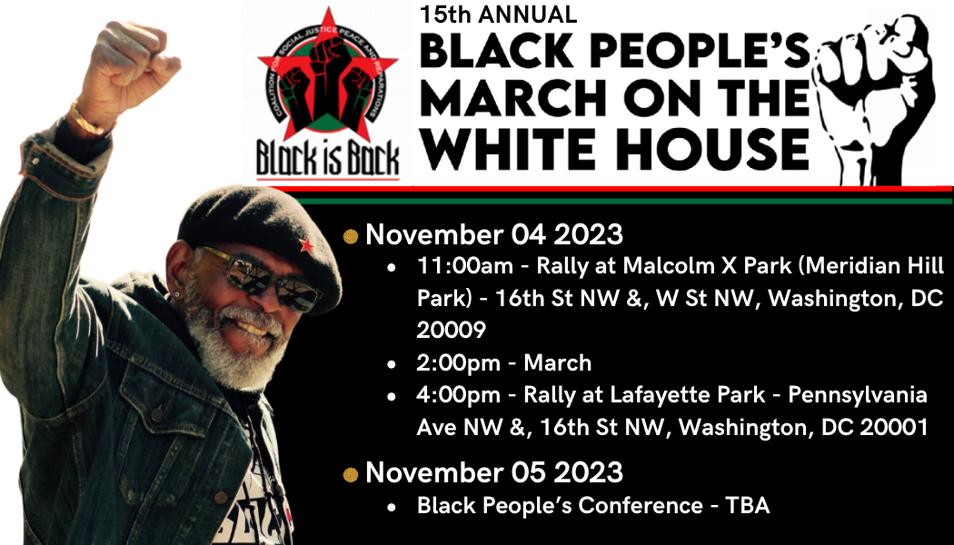 Black is Back Coalition – 15th Annual Black People’s March on the White House